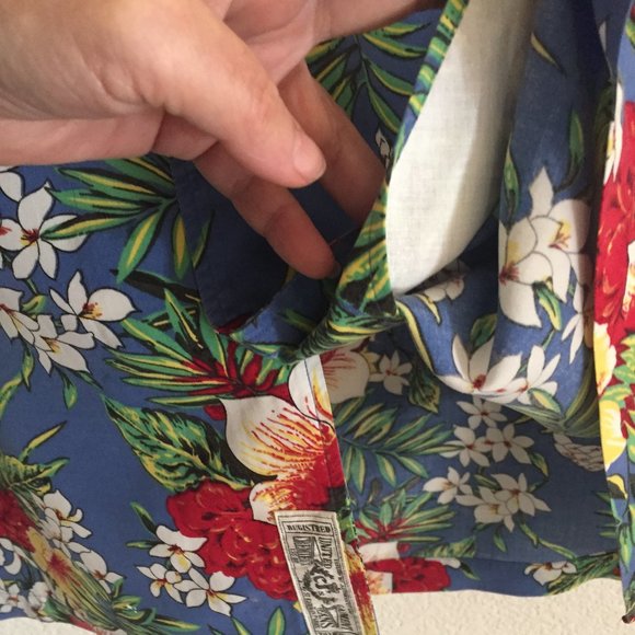 Men's CREMIEUX Hawaiian Single Pocket Button Down Shirt - Picture 6 of 15